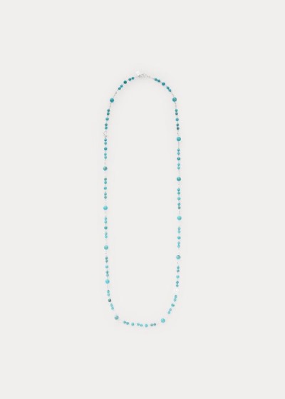 Ralph Lauren Turquoise-Bead Logo Halskæder Dame Danmark (TNOEU4518)